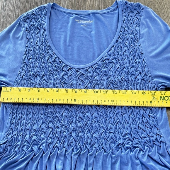 Soft Surroundings, Corneille Tunic, Basket Weave Periwinkle Size 1X - Picture 10 of 12